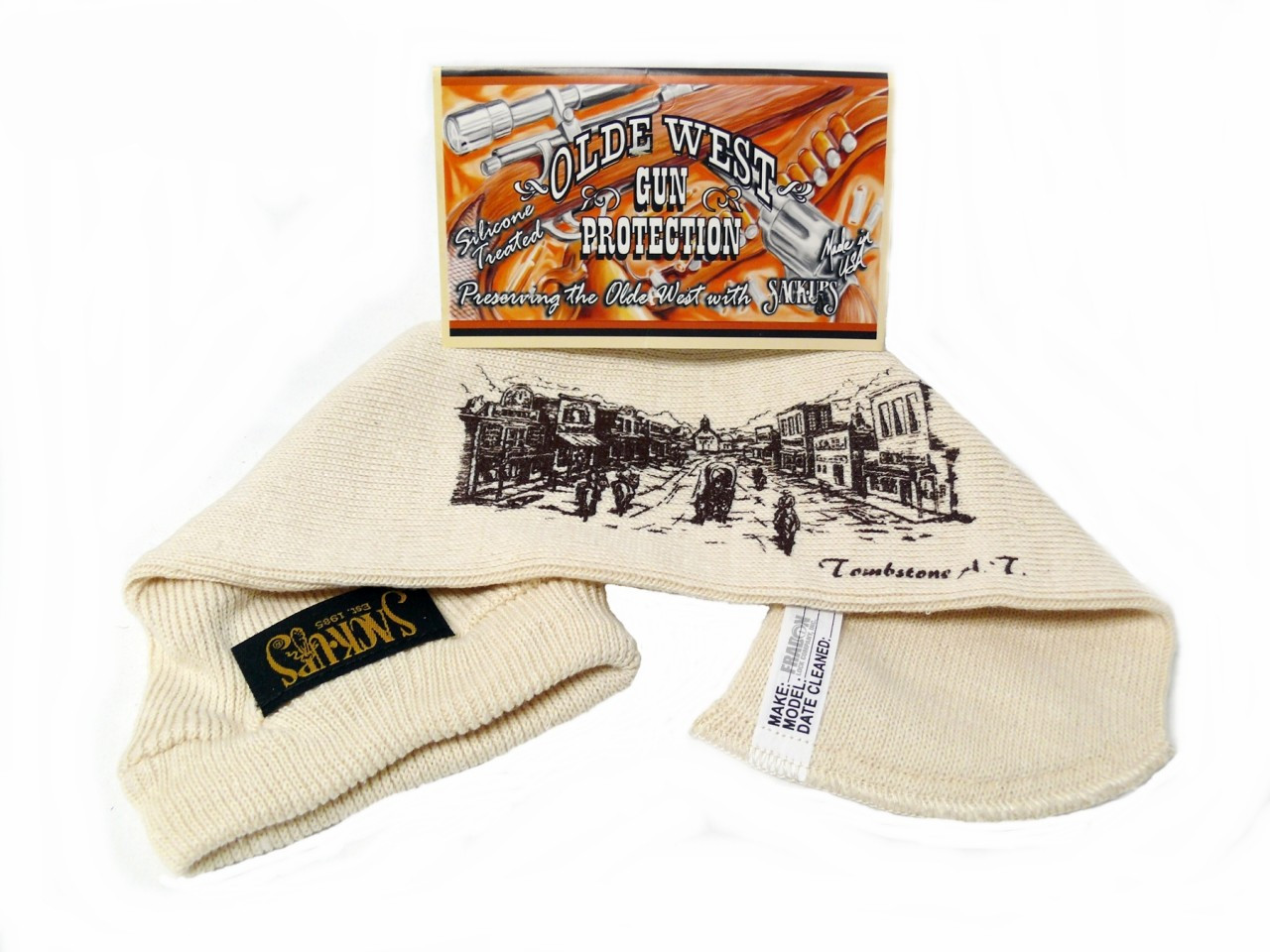 MODEL 751 (16") – Revolver Sack with Tombstone A.T. Print (Natural Cotton)